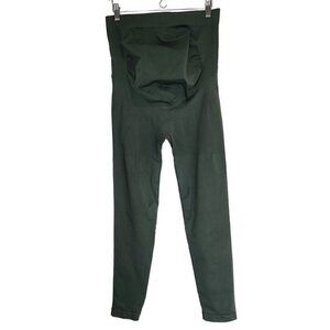 BLANQI Everyday Maternity Belly Support Seamless Leggings Size XL Green Tagless